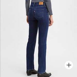 Levi’s 314 Shaping Straight denim, Sz 28 (like a 6), Darkest Sky dark wash